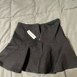 Pacsun Black Zip Up Jean Mini Skirt